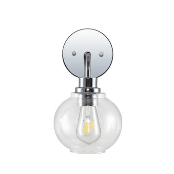 Sandrine Iron/Seeded Glass Cottage Rustic LED Vanity Light - JONATHAN Y